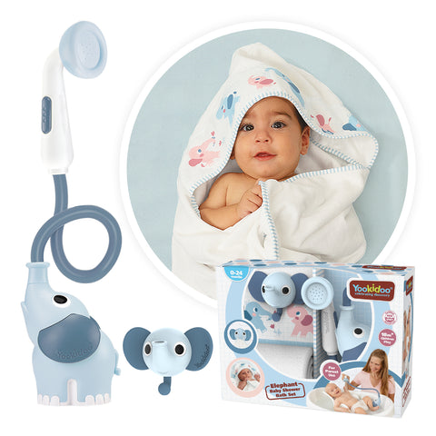 Elephant Baby Shower Bath Set